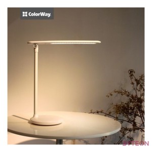 COLORWAY Asztali LED lámpa beépített akkumlátor,  dönthető, 3200-4300-6500k, 300 lm, fehér (CW-DL02B-W)