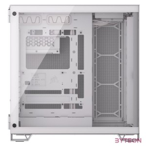 CORSAIR Ház 6500D AIRFLOW Dual Chamber, Tápegység nélkül, Edzett Üveg, fehér