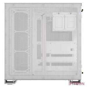 CORSAIR Ház 6500D AIRFLOW Dual Chamber, Tápegység nélkül, Edzett Üveg, fehér