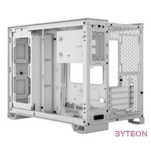 CORSAIR Ház 2500D AIRFLOW, Tápegység nélkül, Edzett Üveg, fehér