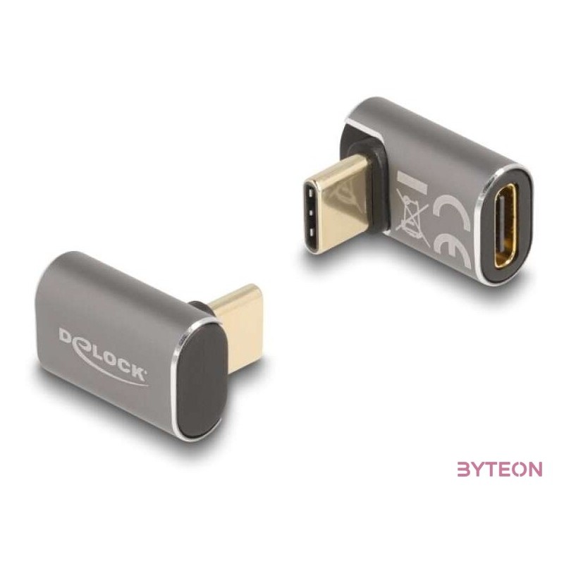 Delock USB-adapter 40 Gb,s USB Type-C PD 3.0 100 W 8K 60 Hz szürke