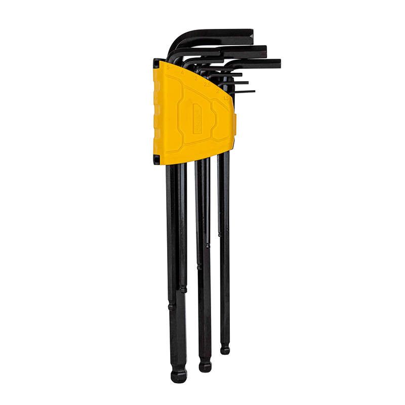 Extra hosszú gömbvégű hatlapfejű kulcskészlet Deli Tools EDL232309H, 1,5-10mm, 9db