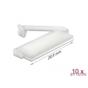 Delock Természetes színű öntapadós kábeltartó zárócsattal 10 db