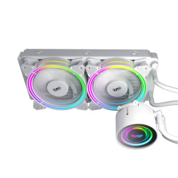 Darkflash TR240 Számítógép vízhűtés AiO RGB 2x 120x120 (fehér)