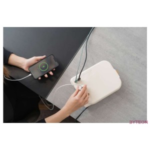 ROLEE M automata hosszabbító, 2db földeletlen aljzat  2db USB aljzat, 4m, Gyöngyházfehér