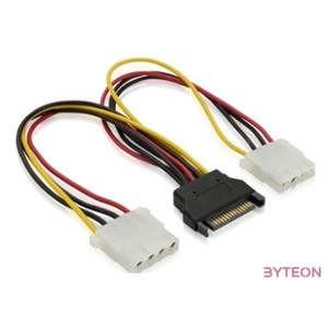 BLACKBIRD Tápkábel Molex 4 pin male to SATA 15 pin female  4 pin female