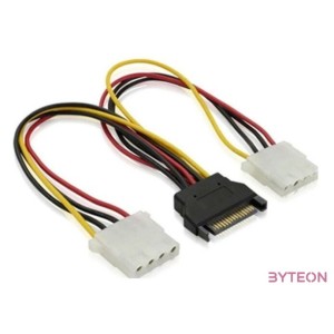 BLACKBIRD Tápkábel Molex 4 pin male to SATA 15 pin female  4 pin female