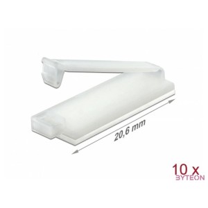 Delock Természetes színű öntapadós kábeltartó zárócsattal 10 db