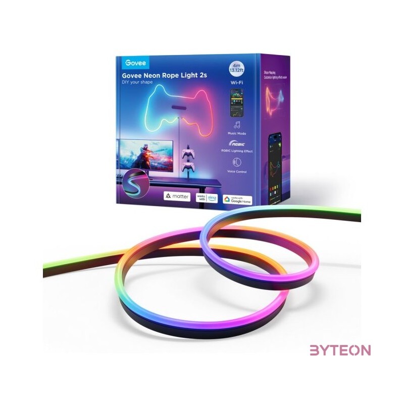 Govee Neon szalagfény 2 (4 m) Fekete