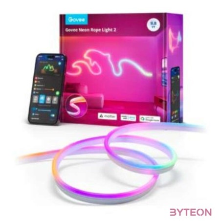 Govee 3 méter Neon telepítettő szalagfény (Matter, Homekit, Google, Alexa, Smarthings)