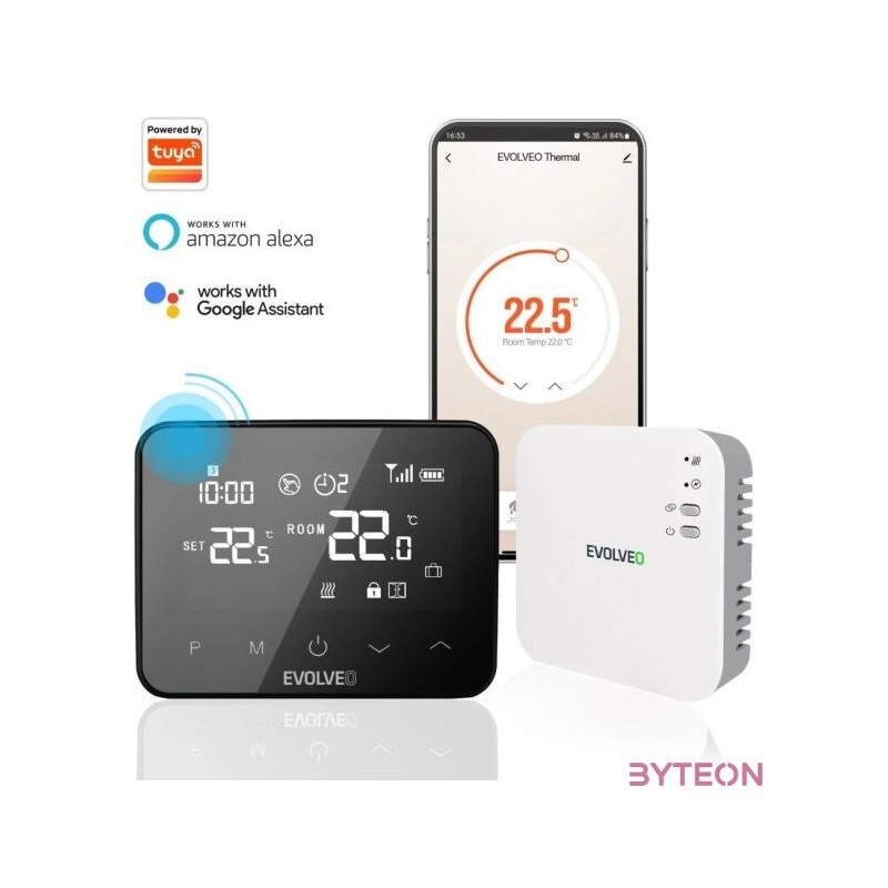 EVOLVEO Thermal, intelligens, vezeték nélküli, programozható termosztát