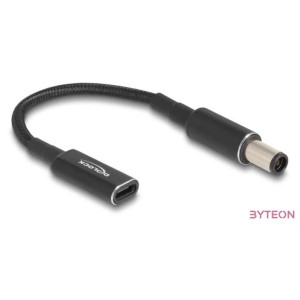 Delock Laptop töltőkábel adapterkábel USB Type-C anya - HP 7,4 x 5,0 mm apa 15 cm