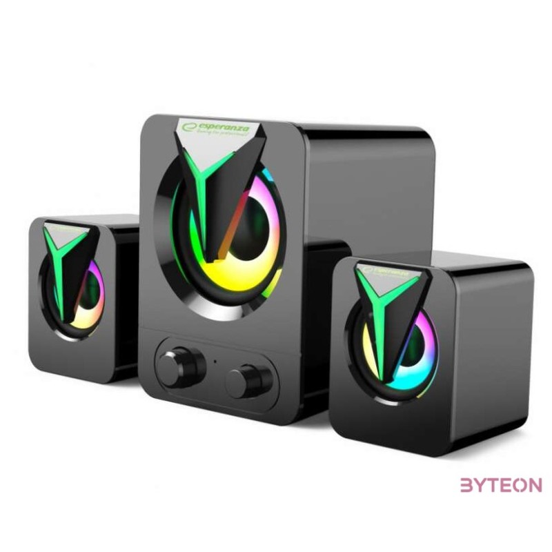 ESPERANZA USB HANGSZÓRÓK 2.1 LED SZIVÁRVÁNY SOPRANO