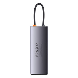 Baseus Metal Gleam Series 7 az 1-ben hub elosztó, USB-C - 3x USB 3.0 + HDMI + USB-C PD + VGA + Ethernet RJ45