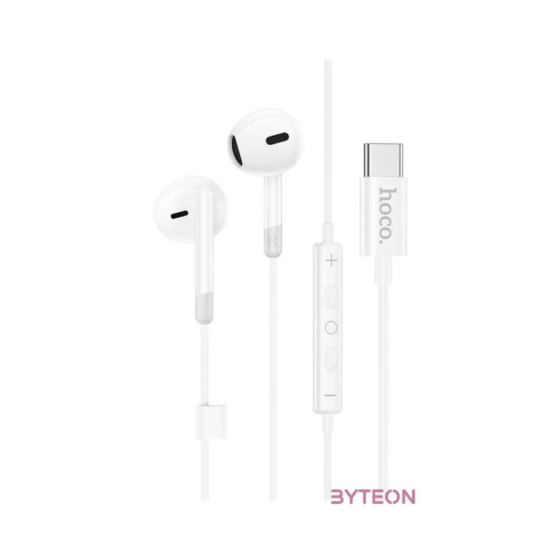 Hoco M109 Type-C mikrofonos fülhallgató fehér