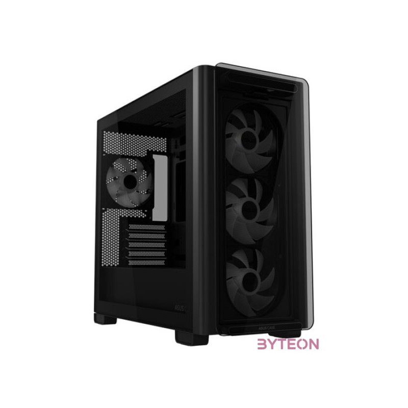 ASUS A23 Plus TG ARGB Micro-ATX Gaming Gehuse mit Seitenfenster schwarz