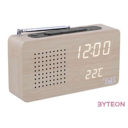 TNB JOY fa borítású, LED kijelzős FM rádiós ébresztőóra