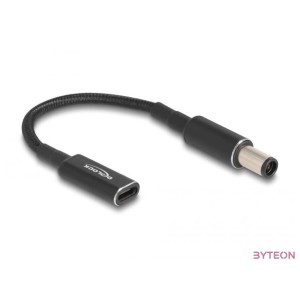 Delock Laptop töltőkábel adapterkábel USB Type-C anya - HP 7,4 x 5,0 mm apa 15 cm