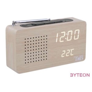 TNB JOY fa borítású, LED kijelzős FM rádiós ébresztőóra