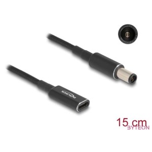 Delock Laptop töltőkábel adapterkábel USB Type-C anya - HP 7,4 x 5,0 mm apa 15 cm