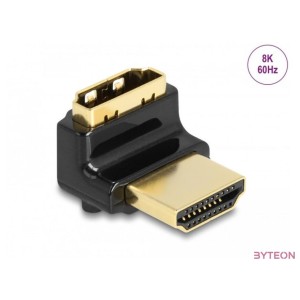 Delock HDMI adapter apa - anya 90 fok felfelé néző csatlakozódugóval 8K 60 Hz fém