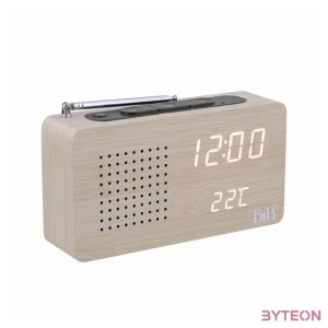 TNB JOY fa borítású, LED kijelzős FM rádiós ébresztőóra