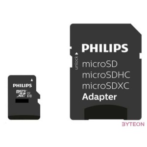Philips Micro SDXC Memóriakártya 512GB Class 10 UHS-I U1 Adapter