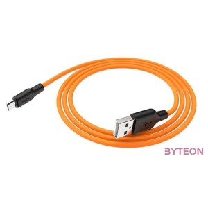HOCO X21 Szilikon töltokábel Micro USB 1m, narancssárga