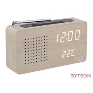 TNB JOY fa borítású, LED kijelzős FM rádiós ébresztőóra