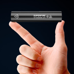 Superfire S11-D, zseblámpa, 135lm, USB