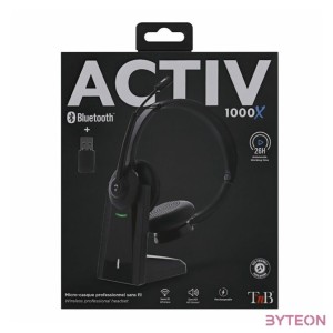 TNB ACTIV1000X bluetooth és wireless headset töltő,tartó egységgel