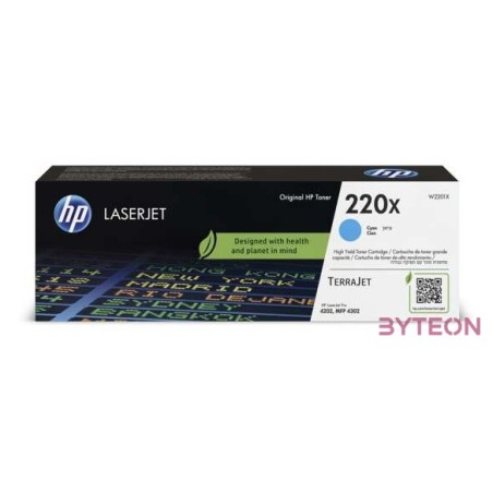 HP 220X , W2201X Original Toner Cyan für ca. 5.500 Seiten