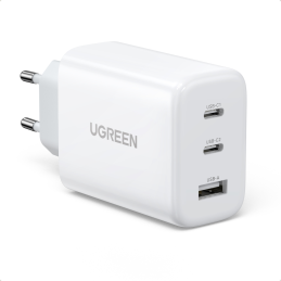 Wall charger UGREEN CD275, 2x USB-C, 1x USB, 65W (white)