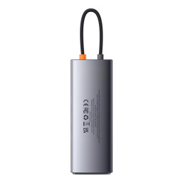 Baseus Metal Gleam Series 9 az 1-ben hub, USB-C - 32x USB 3.0 + 2x HDMI + USB 2.0 + USB-C PD + Ethernet RJ45 + microSD/SD