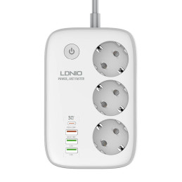 Smart Wi-Fi power strip LDNIO SEW3452 (white)