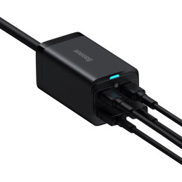 Baseus GaN3 Pro wall charger 2xUSB-C + 2xUSB, 100W (black)