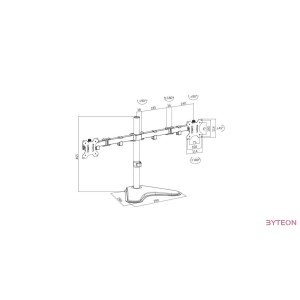 Logilink BP0045 monitorállvány (13"-32") - Fekete