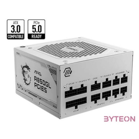 MSI MAG A850GL White 850 Watt ATX3.0 80 Gold Netzteil PCIe 5.0 120mm Lüfter