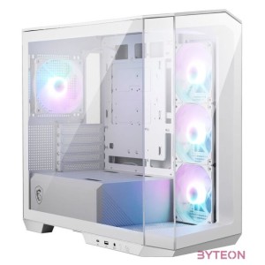 MSI MAG Pano M100R PZ Midi Tower Gaming Gehuse, Echtglas Seitenfenster, Wei