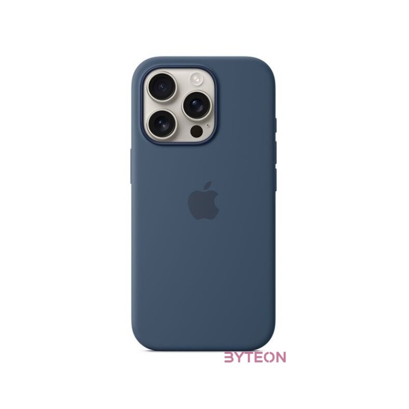 Apple Original iPhone 16 Pro Silikon Case mit MagSafe - Denim