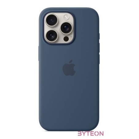 Apple Original iPhone 16 Pro Silikon Case mit MagSafe - Denim