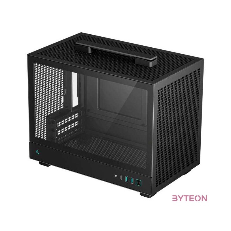 DeepCool CH160 schwarz Mini Tower Gehuse Mini-ITX Glasfenster