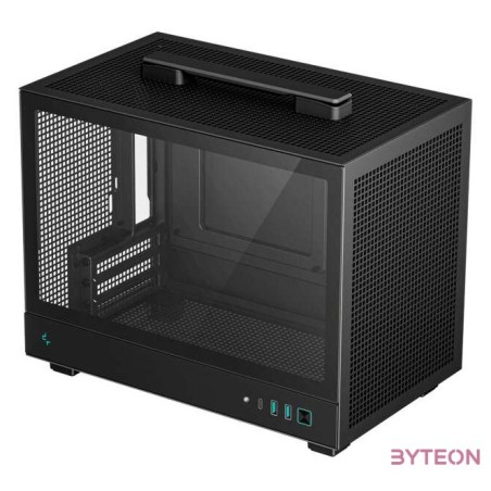 DeepCool CH160 schwarz Mini Tower Gehuse Mini-ITX Glasfenster