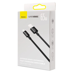 USB kábel a USB-C Baseus Superior sorozathoz, 65 W, PD, 1m (fekete)