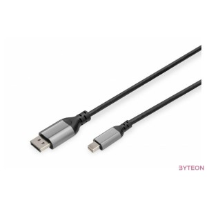 DIGITUS 8K Adapterkabel mini DP zu DP Alugehuse, schwarz, 2m