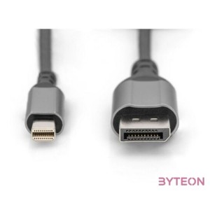 DIGITUS 8K Adapterkabel mini DP zu DP Alugehuse, schwarz, 2m