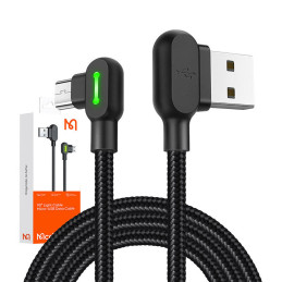 Mcdodo CA-5280 LED USB to Micro USB Cable, 1.8m (Black)