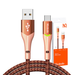 USB to USB-C Mcdodo Magnificence CA-7962 LED cable, 1m (orange)