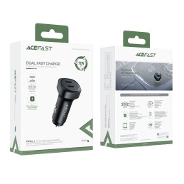 Car Charger Acefast B2, 72W, 2x USB-C (black)