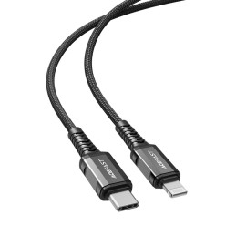 Cable USB-C to Lightning Acefast C1-01, 1.2m (black)